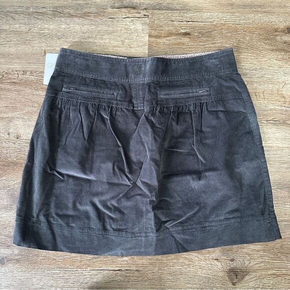Athleta Cordoba Skirt Corduroy Grey Women’s Size XS Small 0 Grey Pleated Pockets - Picture 4 of 4